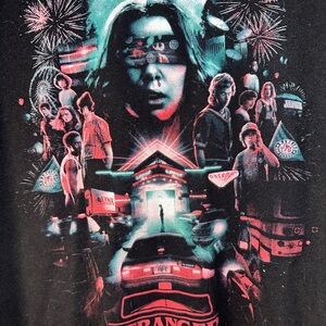 Rare Limited Release Drive Into Experience Stranger Things Graphic Tee - Black